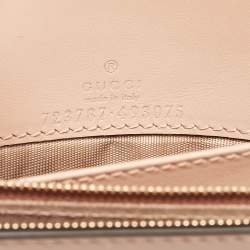 مملوكة مسبقًا Gucci Rose Beige GG Matelasse Leather Wallet On Chain