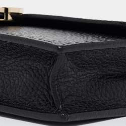 Gucci Black Leather Interlocking G Wallet On Chain