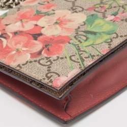 Gucci Multicolor Blooms Print GG Supreme Canvas Wallet on Chain