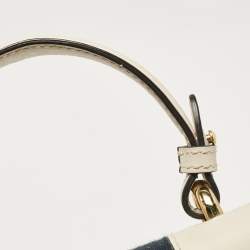 Pre Owned Gucci Off White Leather Mini Sylvie Top Handle Bag