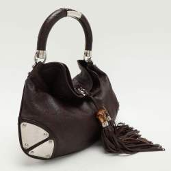 Gucci Brown Guccissima Leather Babouska Indy Hobo