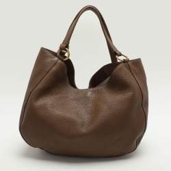 Gucci Brown Leather Twill Tote