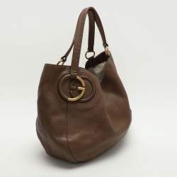 Gucci Brown Leather Twill Tote