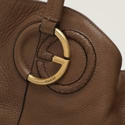 Gucci Brown Leather Twill Tote