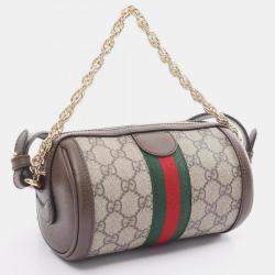 Gucci Ophidia Gg Supreme Coated Canvas Leather Beige Brown Multicolor Shoulder Bag