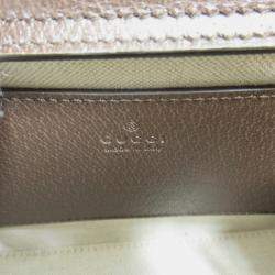 Gucci Jumbo Gg Canvas Leather  Beige Brown Bag