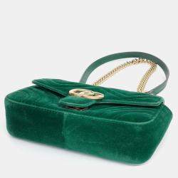 Pre Owned Gucci Velvet Matrace Mini Shoulder Bag