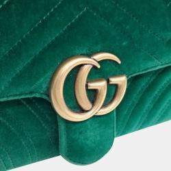 Pre Owned Gucci Velvet Matrace Mini Shoulder Bag