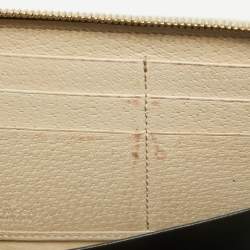 Gucci Beige GG Canvas and Leather Zip Continental Wallet