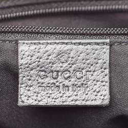 Pre Owned Gucci Black GG Canvas and Leather Abbey D-Ring Hobo