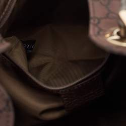 Pre Owned Gucci Dark Brown GG Nylon Colbert Hobo