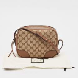 مملوكة مسبقًا Gucci Brown/Beige GG Canvas and Leather Bree Crossbody Bag