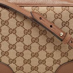 مملوكة مسبقًا Gucci Brown/Beige GG Canvas and Leather Bree Crossbody Bag