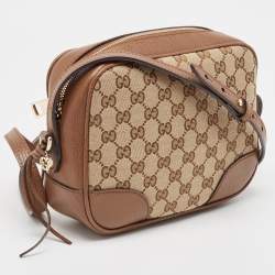مملوكة مسبقًا Gucci Brown/Beige GG Canvas and Leather Bree Crossbody Bag