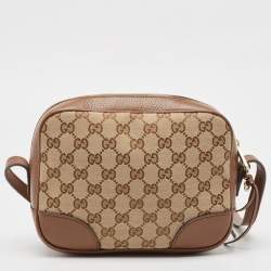 مملوكة مسبقًا Gucci Brown/Beige GG Canvas and Leather Bree Crossbody Bag