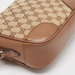 مملوكة مسبقًا Gucci Brown/Beige GG Canvas and Leather Bree Crossbody Bag