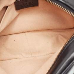 Gucci Black Matelasse Leather Mini GG Marmont Shoulder Bag