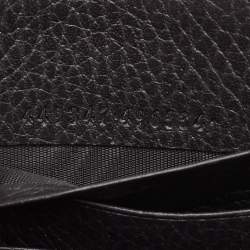 Gucci Black Leather Interlocking G Zip Continental Wallet