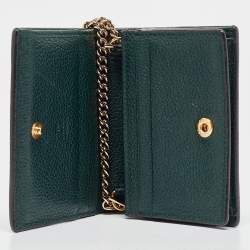 Gucci Green Leather Zumi Wallet On Chain