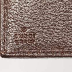 Gucci Brown/Beige GG Canvas and Leather Interlocking Icon French Wallet