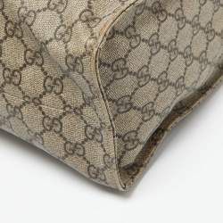 Pre Owned Gucci Beige/Brown GG Supreme Canvas and Leather Neo Vintage Tote