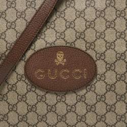 Pre Owned Gucci Beige/Brown GG Supreme Canvas and Leather Neo Vintage Tote