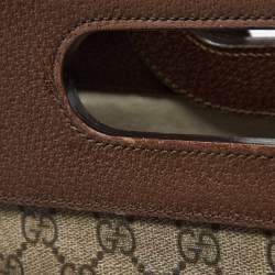 Pre Owned Gucci Beige/Brown GG Supreme Canvas and Leather Neo Vintage Tote