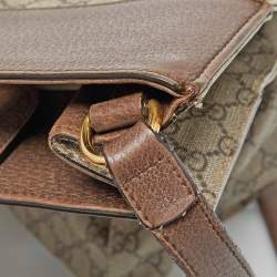 Pre Owned Gucci Beige/Brown GG Supreme Canvas and Leather Neo Vintage Tote