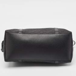 Gucci Black GG Canvas GG Charm Dome Satchel