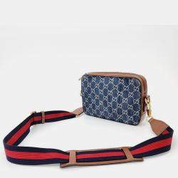 Gucci Denim Interlocking Crossbody Bag