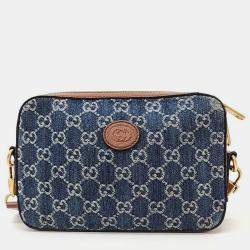 Gucci Denim Interlocking Crossbody Bag