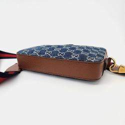 Gucci Denim Interlocking Crossbody Bag