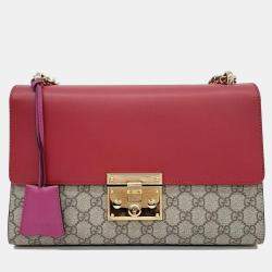 Gucci padlock supreme shoulder bag hotsell