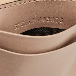Pre Owned Gucci Beige Matelassé Leather Mini GG Marmont Torchon Bucket Bag      