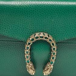 Gucci Green Leather Mini Dionysus Shoulder Bag