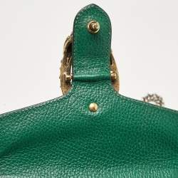 Gucci Green Leather Mini Dionysus Shoulder Bag