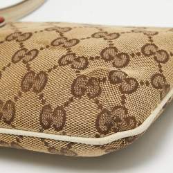 Gucci Beige GG Canvas and Leather Princy Wristlet Clutch