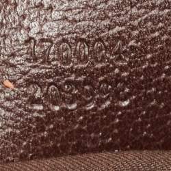 Pre Owned حقيبة يد غوتشي أبي جلد غوتشيسيما بنية