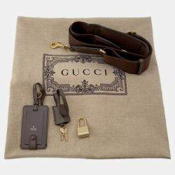 Gucci Beige/Brown GG Supreme Canvas Leather GG Supreme Ophidia Travel Bag