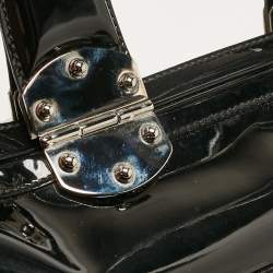 Gucci Black Patent Leather Romy Boston Bag