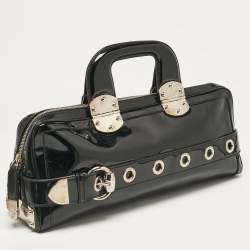 Gucci Black Patent Leather Romy Boston Bag