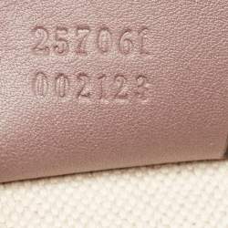 Pre Owned حقيبة يد توتس غوتشي "مايفير" جلد و كانفاس جي جي كريمي و بيج