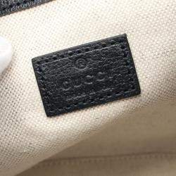 Pre Owned Gucci White Navy Coated Canvas Leather Offdia GG Supreme Backpack