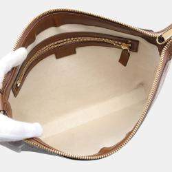 Gucci Beige Brown Coated Canvas Leather Interlocking G GG Supreme Bag
