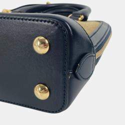 Gucci Beige x Dark Navy Horsebit 1955 Shoulder Bag