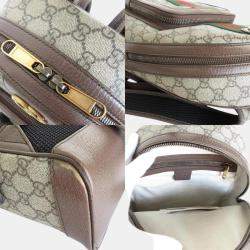 Gucci Brown Gold Supreme Canvas GG Marmont Backpack