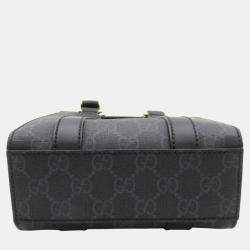 Gucci Black PVC coated canvas GG Supreme Mini bag