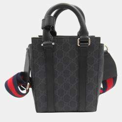 Gucci Black PVC coated canvas GG Supreme Mini bag