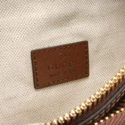 Gucci Beige Brown Coated Canvas Leather Interlocking G GG Supreme Belt Bag