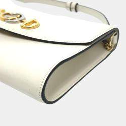 Pre Owned Gucci Off White Chain Shoulder Bag